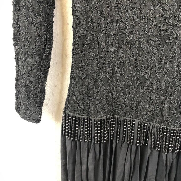 Vintage Rubina Dress Womens Small Black Lace Pleats Fairy Whimsigoth  Feminine - Picture 9 of 16